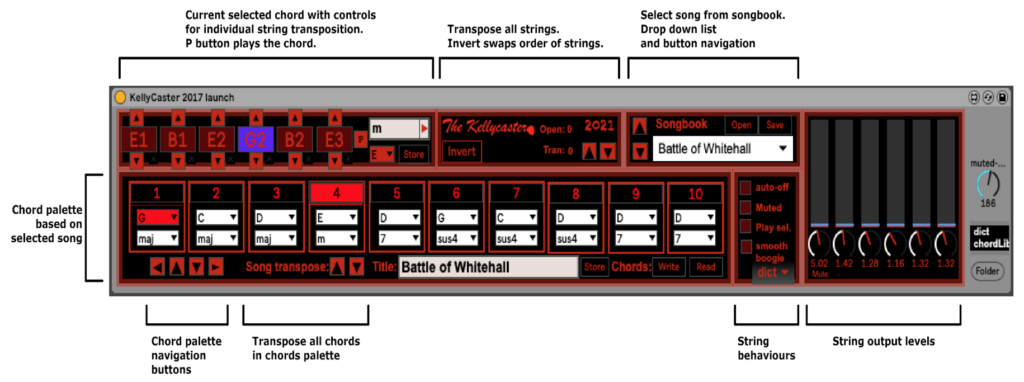 Image of Kellycaster Plug-In with features and add ons